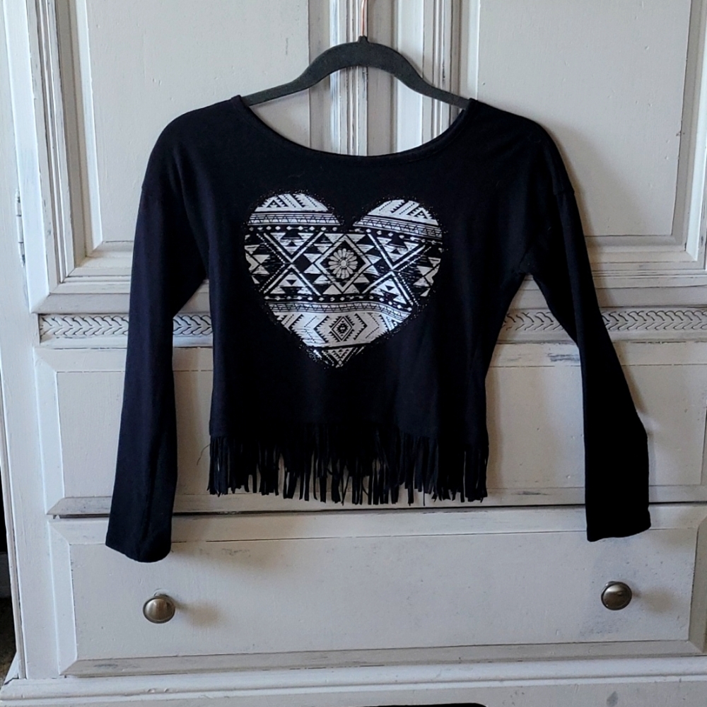 Justice Fringe Crop Top